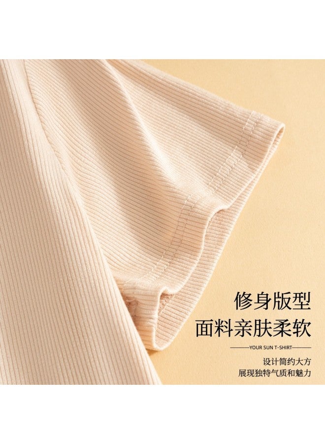Your Sun Women'S Regular-Fit T-Shirt, Short Sleeve Slimming Belly-Covering Solid Color Versatile Basic Round Neck Tee Casual Comfortable Top - Image 4