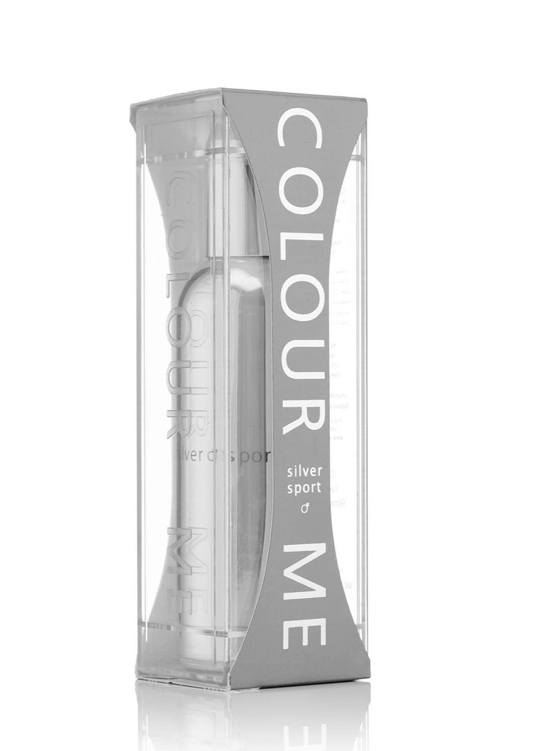 Colour Me Silver Sport Fragrance For Men 90mlEau De Parfum - Image 2
