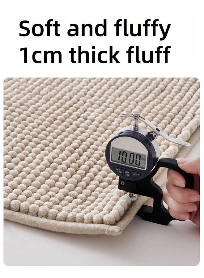 Chenille Bathroom Rug Mat Soft and Absorbent Microfiber Bath Rugs,Non-Slip Quick Drying Short Plush Floor Bath Tub Mat for Bathroom Kitchen,Toilet Rug for Tub,Machine Washable,40x60cm  - Image 4