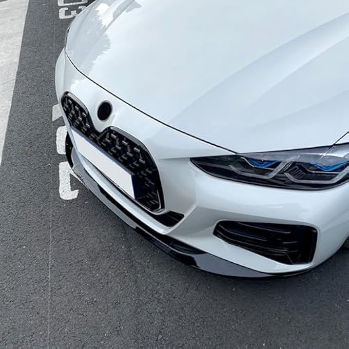 FINMOKAL Car Front Bumper Lip Spoiler Lower Chin Splitter Body Kit Black Compatible with BMW 4 Series G22 G23 G26 M Sport 2020-2023 - Image 3