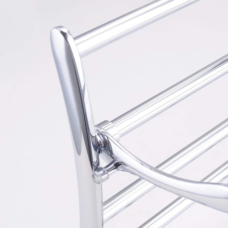 Planet Platinum Stainless Steel Folding Towel Rack for Bathroom (2 Feet Long) Towel Stand/Towel Hanger/Towel Holder/Bathroom Accessories for Home - Pack of (2) - Image 3