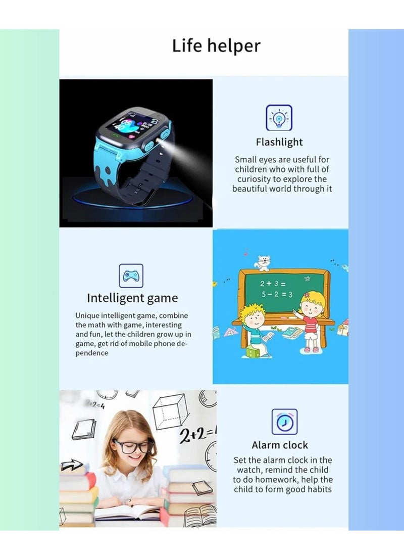 BlueFire - Kids Smart Watch - HD Touchscreen Camera, GPS LBS Location, SOS Emergency, Two-Way Calling, Smartwatch for Kids Ages 3+ - Ideal Gift for Boys & Girls - Image 1
