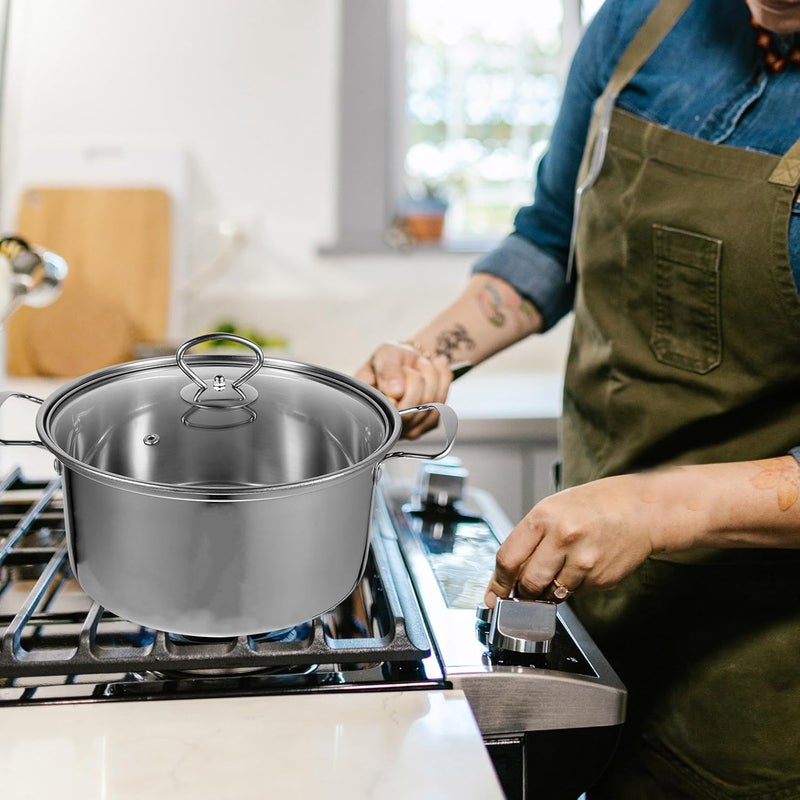 VICASKY 22cm Stainless Steel Saucepan with Lid, Milk Pot and Cooking Pot for Boiling, Food-grade Non-stick Stockpot Suitable for Home Kitchen - Image 5