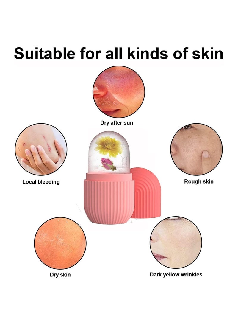 Nnewvante Ice Roller For Face,Beauty Facial Massage Ice Roller,Glow Cube Ice Roller for Face,Skin Care Tools for Eye Wrinkles, Acne Puffiness Relief (Pink)… - Image 5