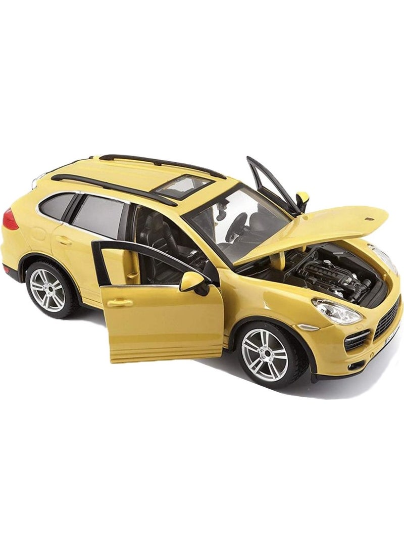 1:24 Porsche Cayenne Turbo Plus Yellow Model Car