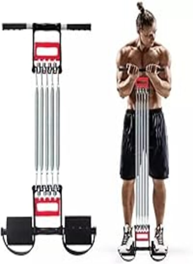 SportQ 3 in 1 Multifunctional Chest Expander for Men and Women, Including Hand Exerciser, Arm Exercise, Elastic Foot Pedal Exercise, Sit-up Exercise, Pull Rope and Professional Chest Exerciser for Men