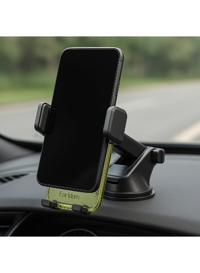 Earldom ET-EH292 Car Phone Holder - Nano Base - 360 Degree Rotation - Extendable Arm - Auto Clamping - Black - Image 3