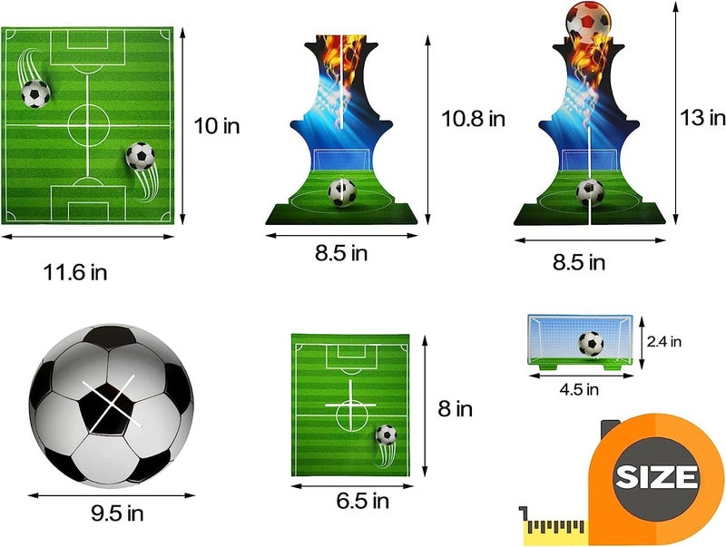 JAGMAG Football Cupcake Stand, 3 Tier Football Party Supplies Cake Stand, Soccer Cupcake Cardboard Table for Kids Birthday Decorations Football Theme Party Decorations Green Set of 1pc - Image 3