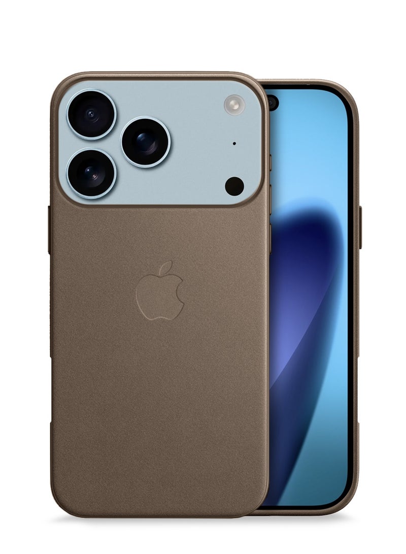 دبليو تيك حافظة شحن لاسلكية مغناطيسية جلدية فاخرة لأيفون 17 برو ماكس 5G 2025 - اللون بني غامق (MCMPMN) - Image 1