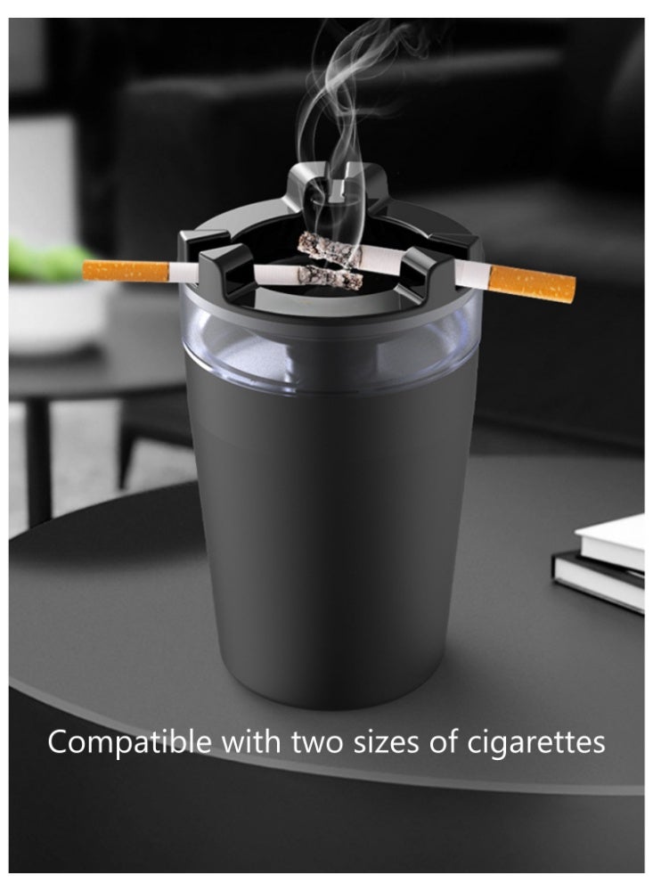 Car ashtray, smoke-free and odorless, can be placed on a cup holder, detachable ABS material, with water tank, suitable for most cars, offices and homes (black) - Image 3