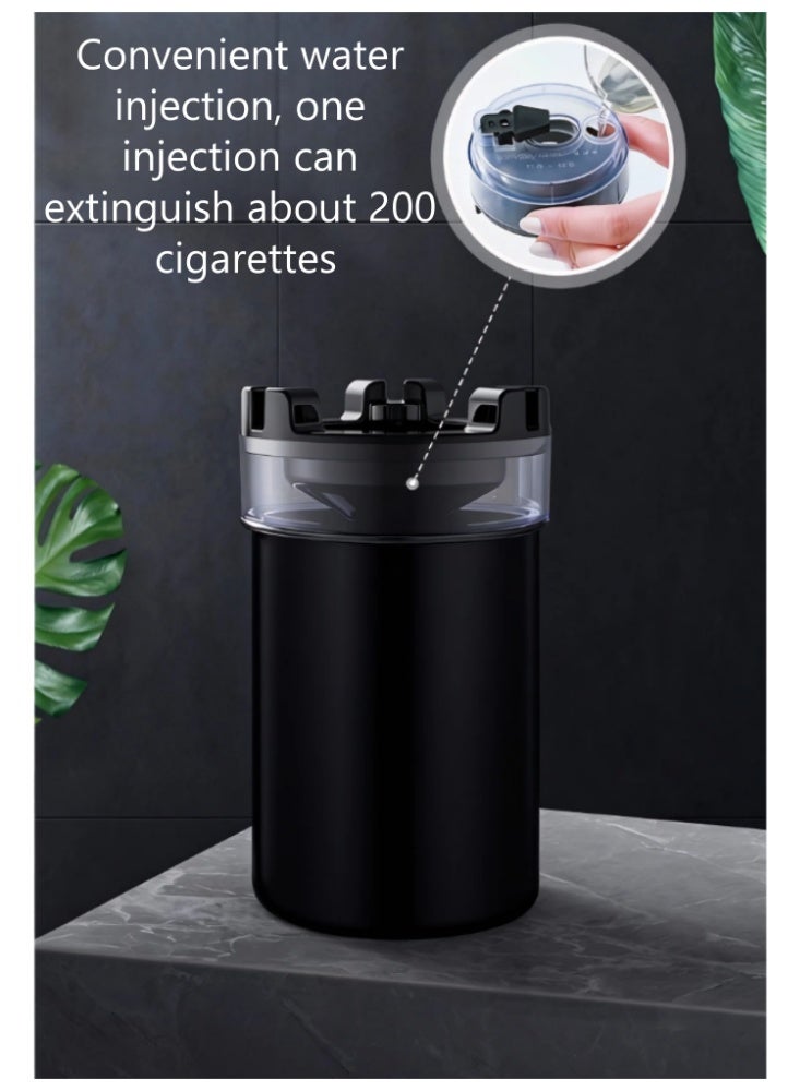 Car ashtray, smoke-free and odorless, can be placed on a cup holder, detachable ABS material, with water tank, suitable for most cars, offices and homes (black) - Image 4
