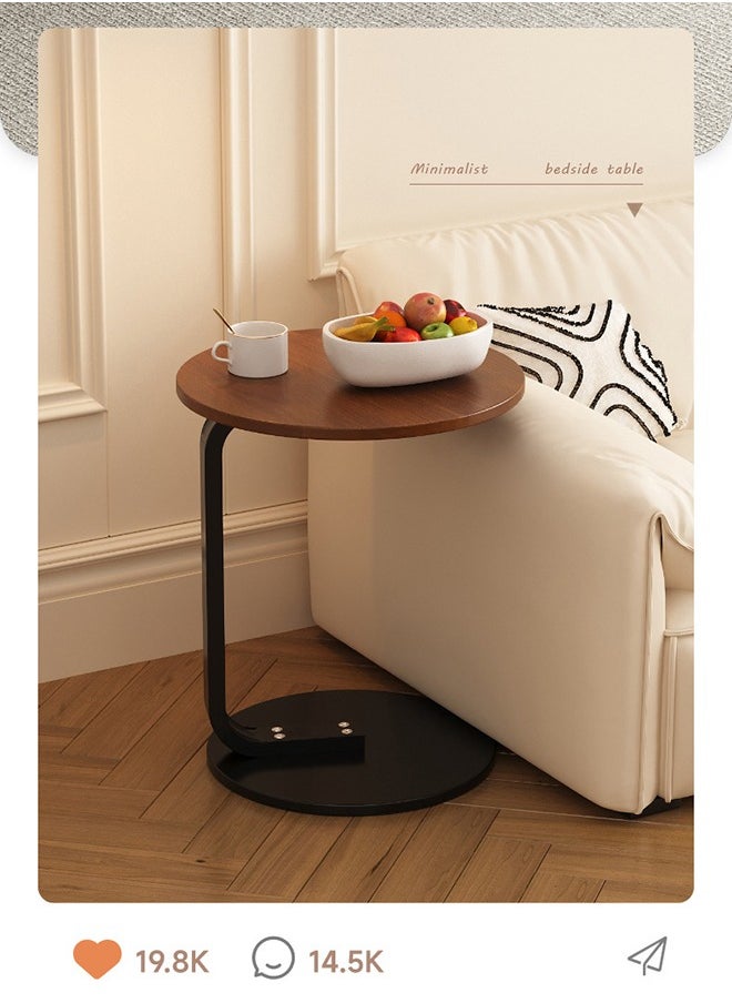 XiuWoo - Nordic Style Round Coffee Table – Sturdy Sofa Side Table or End Table for Living Room, 40x40x60cm - Image 1