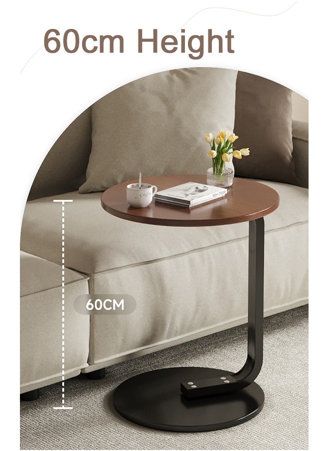 XiuWoo - Nordic Style Round Coffee Table – Sturdy Sofa Side Table or End Table for Living Room, 40x40x60cm - Image 1