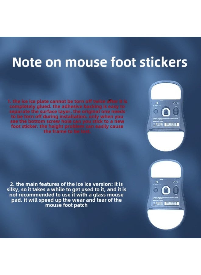 For Renmo ES21 Wireless Mouse ES21M Ice ICE Anti-frame Foot Sticker ES21 PRO Teflon Foot Pad-Color: A Pair Of Teflon Foot Pads  - Image 5