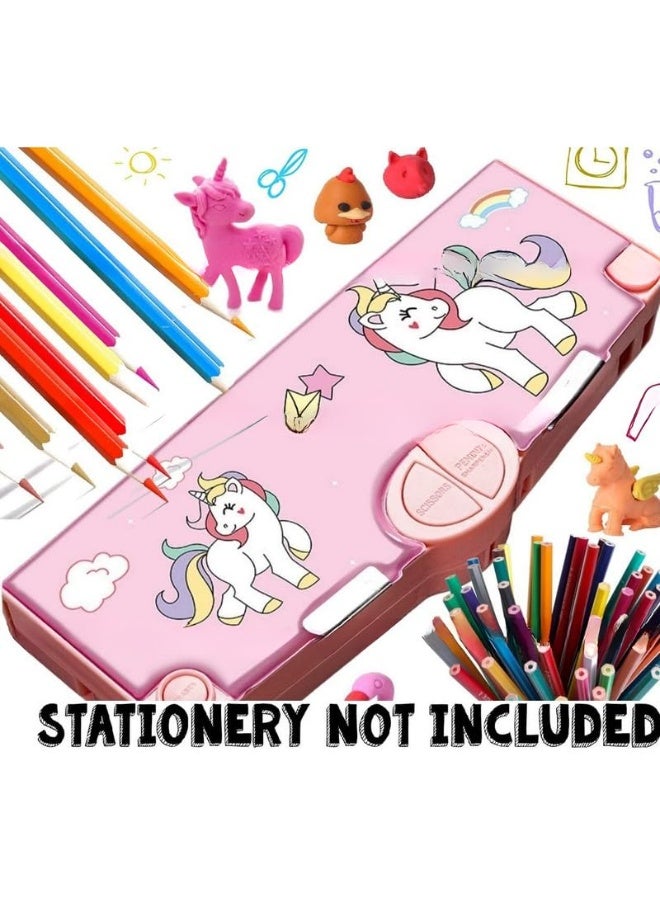 Bukela Pop-up Children's Multifunctional Pencil Box, Cute School Supplies Multifunctional Stationery Storage Box, Suitable Gift for Children and Teenagers - Image 2