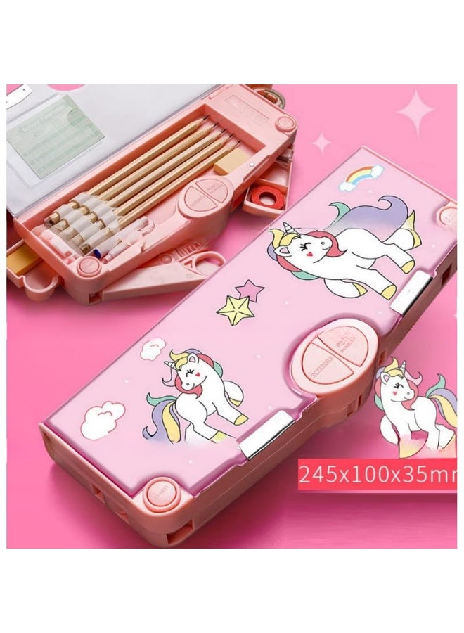 Bukela Pop-up Children's Multifunctional Pencil Box, Cute School Supplies Multifunctional Stationery Storage Box, Suitable Gift for Children and Teenagers - Image 4