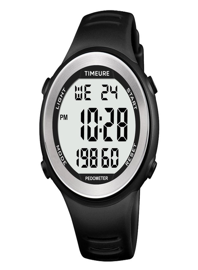 TIMEURE Sports Waterproof Pedometer Watch for Walking No Charging, No App Connection, with EL Backlight. Simple, Practical Choice for Mobile-Free Fitness Enthusiasts -2308 (Green) - Image 1