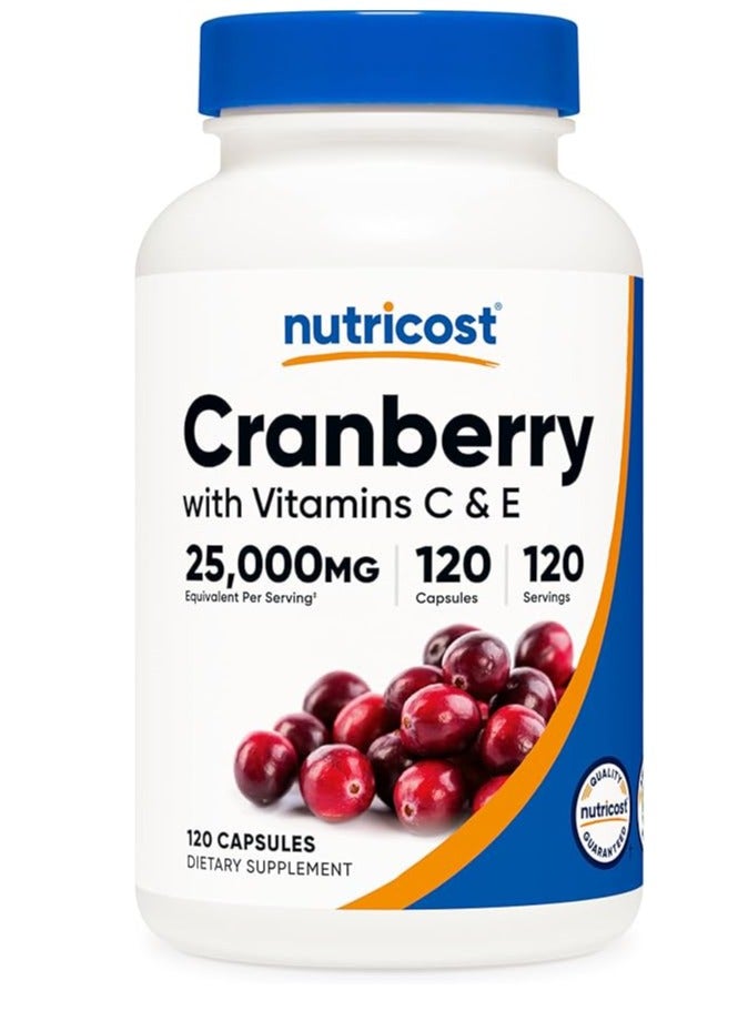 مستخلص التوت البري مع فيتامين C وفيتامين E 25000 مجم 120 كبسولة - Image 1