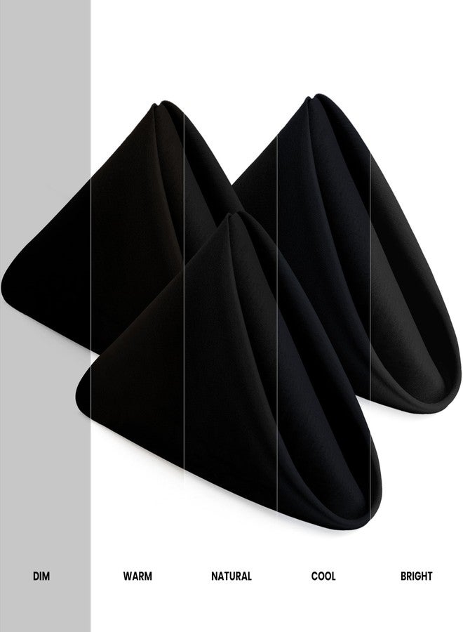Utopia Home Black Cloth Napkins (12 Pack, 20x20 Inches), Ideal Dinner Napkins for Party, Wedding and Lunch/Dinner - Image 2