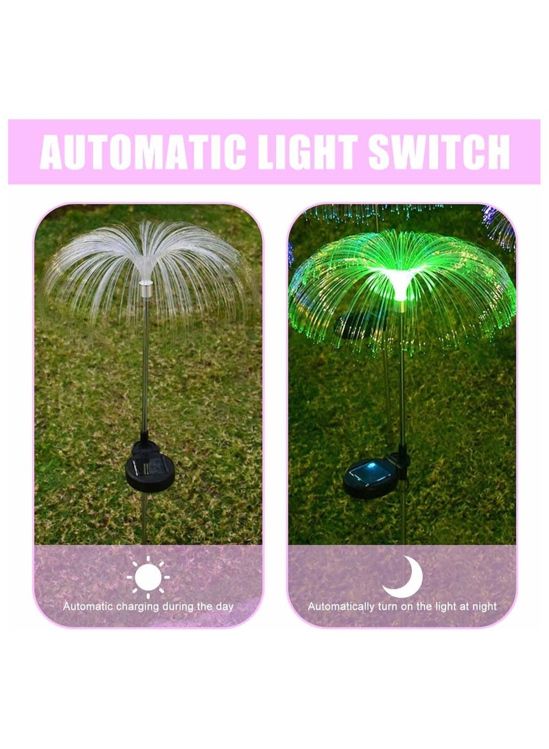 BLOOMING TIME Waterproof Outdoor Solar Lights, Auto On/Off, Decorative Solar Stake Lights for Yard Patio Pathway Landscape(2‑Pack) - Image 2