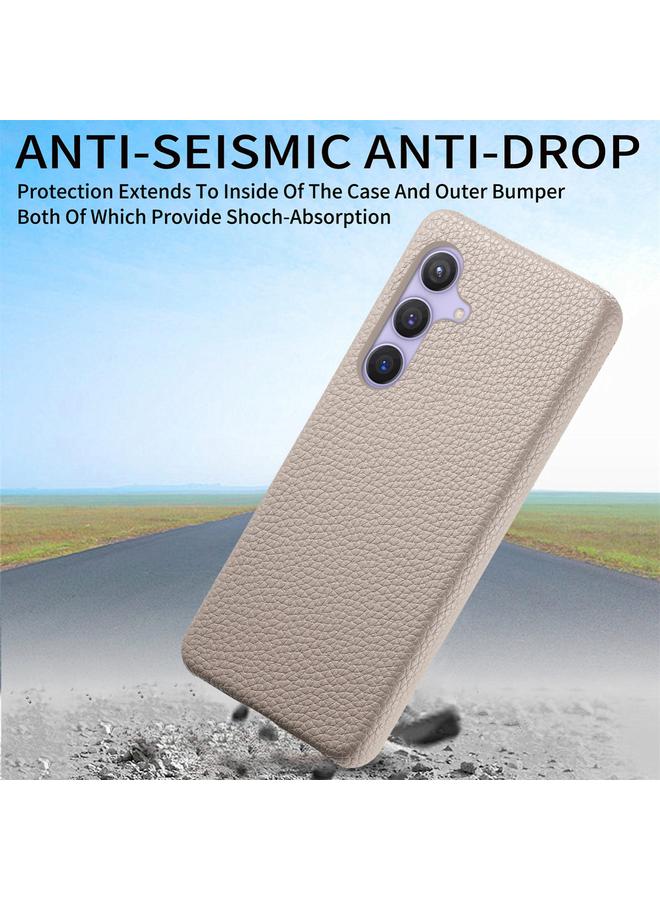 اس-توب جراب لهاتف Samsung Galaxy S24+ 5G، جراب خلفي من الجلد بحافة زيت الليتشي - Image 4