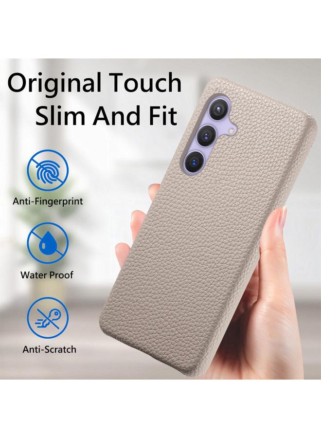 اس-توب جراب لهاتف Samsung Galaxy S24+ 5G، جراب خلفي من الجلد بحافة زيت الليتشي - Image 3