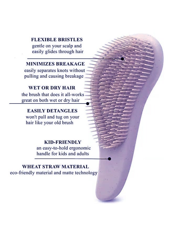 إم إكس إن 3 قطع مشط، فرشاة لتقشير الشعر، فرشاة لتنظيف قشرة الرأس، فرشاة لتقطيع فروة الرأس، فرشاة لتقطيع الشعر الاحترافي المضاد للاستاتيك من أجل التصفيف الدقيق والتحكم السلس (الأرجواني) - Image 3