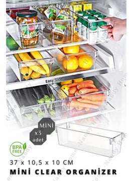 Boz House Mini Tall Clear Refrigerator & Cabinet Organizer 3 Pieces  - Image 1