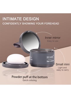 SUAKE Hairline Powder Magical Instantly Hair Line Shadow Quick Cover Hair Root Concealer with Puff Touch Root Cover Up For Thinning Hair Waterproof - Black  - Image 5