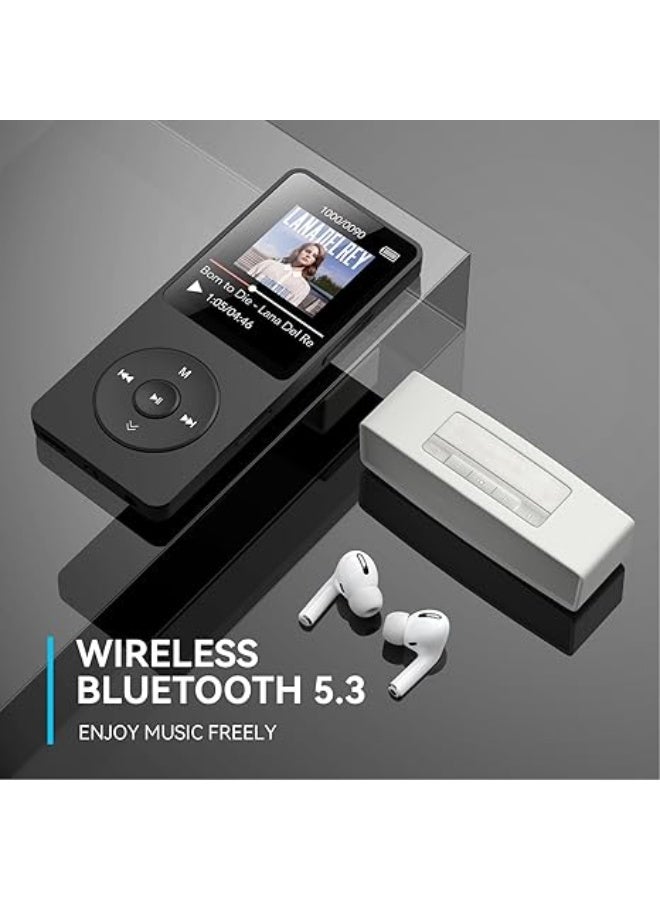 AGPTEK A02X 32GB MP3 Player with Bluetooth 5.3, 1.8 inch Screen Portable Music Player with Speaker, FM Radio, Voice Recorder, Supports Expanded Up to 128GB - Image 2