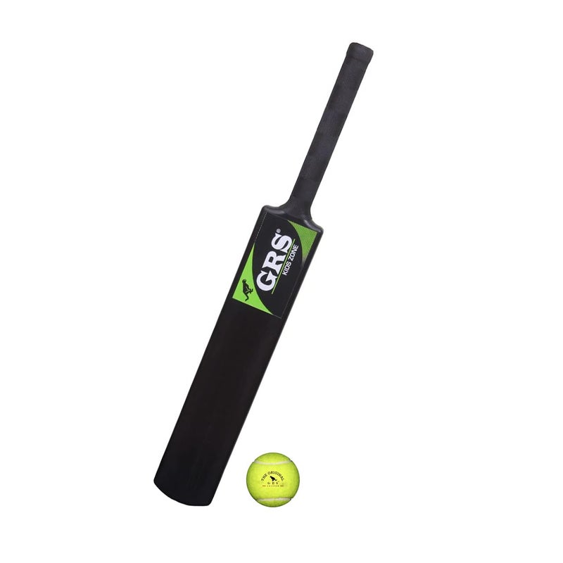 Grès Super Plastic Junior Cricket Bat (Size 3, Age 6-10 Year Old Kids) & 1 Tennies Ball - Image 1