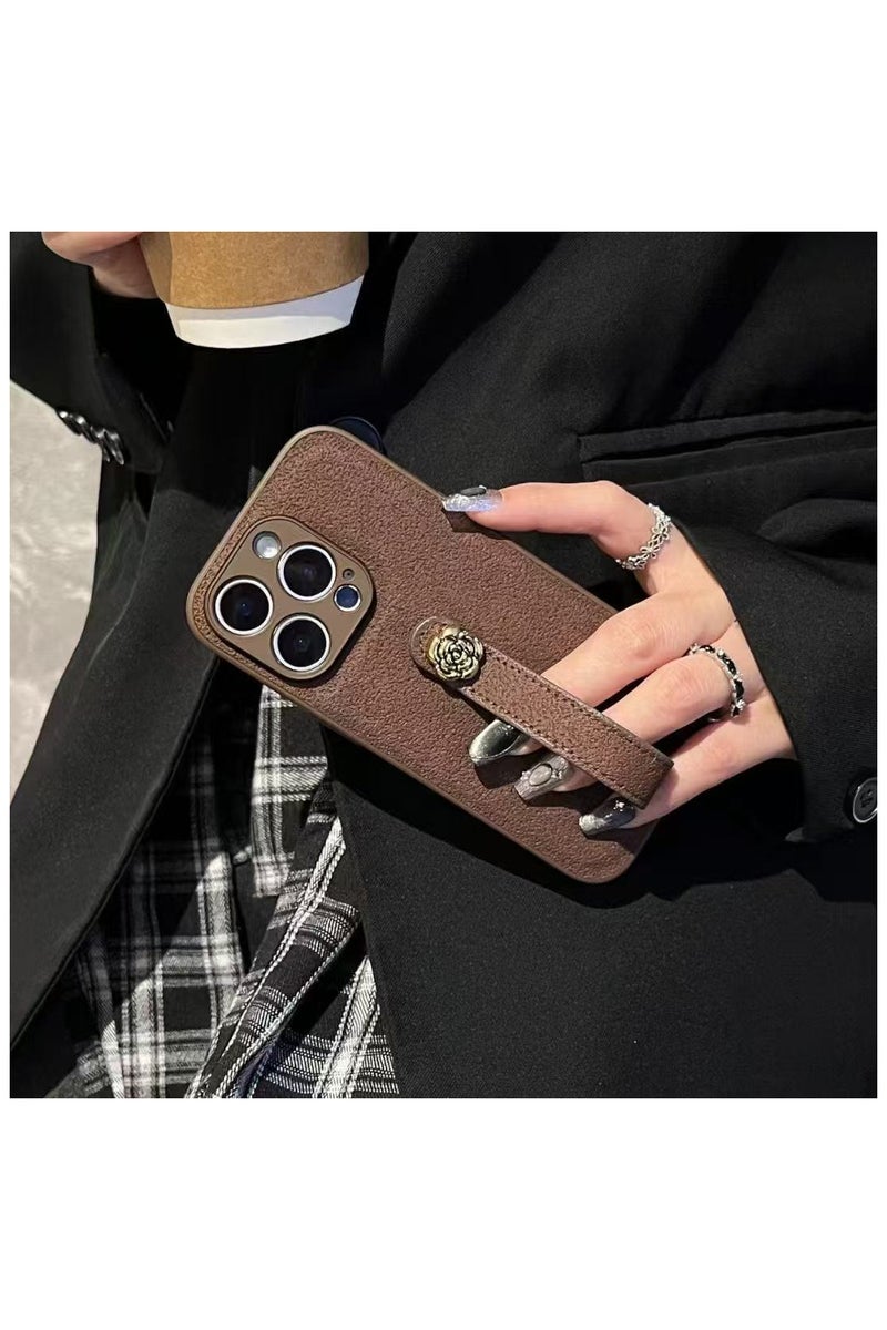 بلو فاير جراب فاخر جلدي مقاوم للصدمات آيفون 16 برو مع حزام وحلقة مغناطيسية