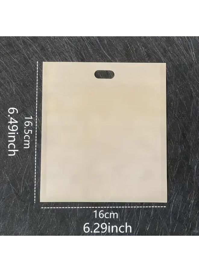 4 Pcs Reusable Non Stick Baking Bags 6 3x6 5 Inch Food Grade Fiberglass Teflon Multifunctional Rectangular Cooking Bags for Oven Microwave BBQ Safe High Temperature Cooking Cheese Spice Bread Essential Kitchen Baking Tool Set - Image 3