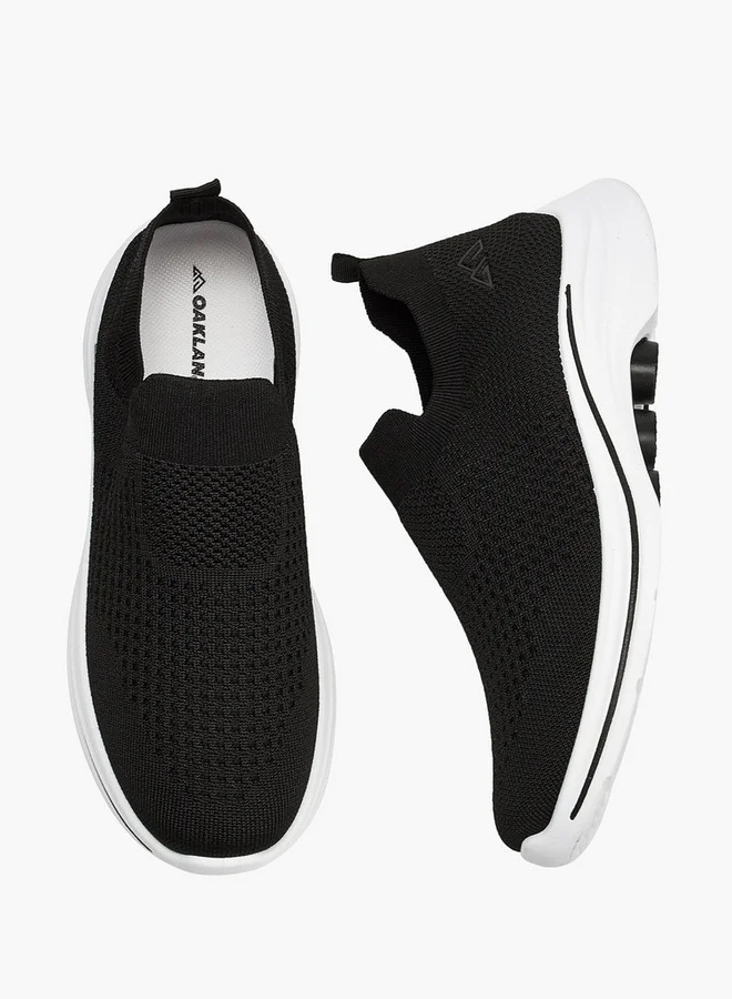 Oaklan by Shoexpress Textured Slip-On Sports Shoes with Pull Tab