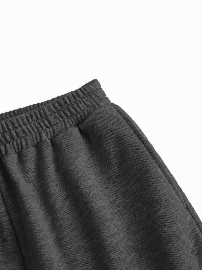 ZUGJAM سروال رياضي فضفاض للرجال بأرجل واسعة مع جيوب رمادي داكن XL - Image 2