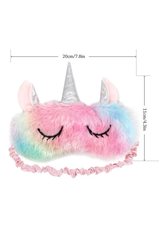 Loquat 4-Piece Unicorn Plush Eye Sleeping Mask 11 x 20cm - Image 3