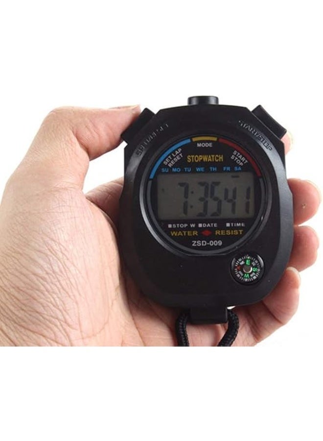 2 Pack Multi-Function Electronic Digital Sport Stopwatch Timer, Large Display with Date Time and Alarm Function,Suitable for Sports Coaches Fitness Coaches and Referees - Image 2