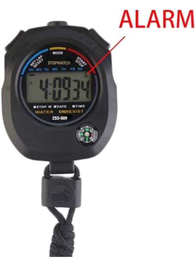 2 Pack Multi-Function Electronic Digital Sport Stopwatch Timer, Large Display with Date Time and Alarm Function,Suitable for Sports Coaches Fitness Coaches and Referees - Image 4