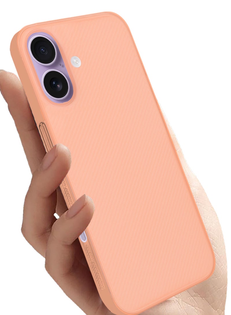 کاتانس 3 عبوات من أغطية الحماية لهاتف iPhone 17 - غطاء قوي ومتين رفيع للغاية - غطاء خلفي بتصميم Air Skin Line - غطاء حماية شفاف من السقوط مع واقيين للشاشة للخصوصية - برتقالي كوزميك - Image 4