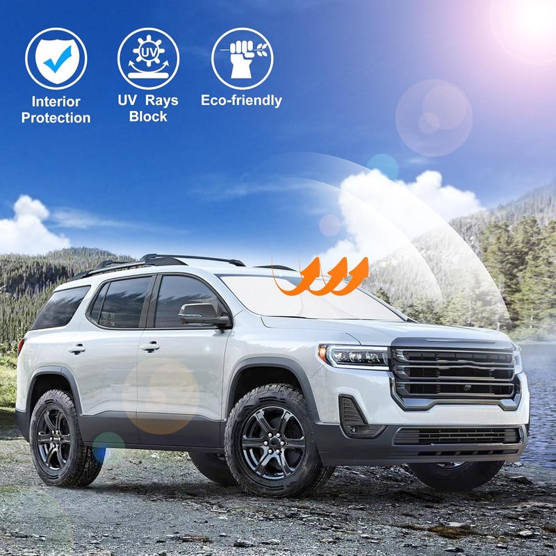 LHFLIVE Windshield Sun Shade for 2017-2023 GMC Acadia - Foldable Sun Blocker - Image 5