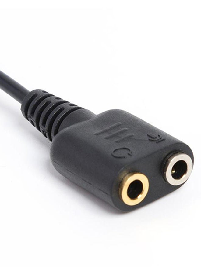 NIBEMINENT 2.5mm TRS Plug To 3.5mm Audio Cable 17x1x1cm Black - Image 2
