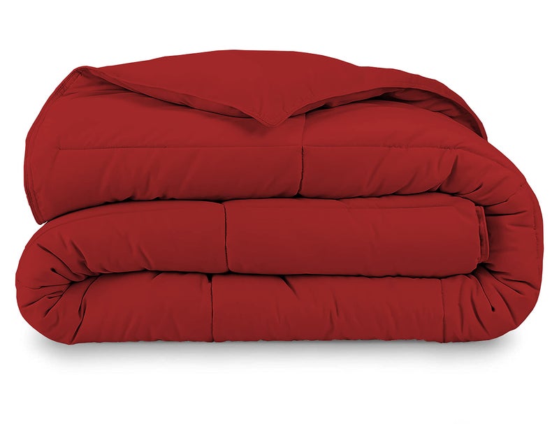 Razzai MammaYo Razzai Down Alternative Soft Quilted 300 GSM All Weather Comforter (90" x 90" Inches/228cm x 228cm) - Queen Size Comforters|Burgundy| TC - 400 - Image 3