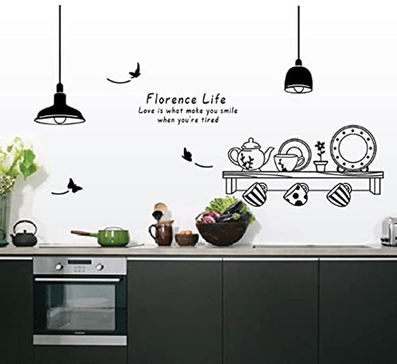 Generic Kitchen Wall sticker Tableware vinyl Wall decal Stickers for Kitchen Home Decor - Image 1