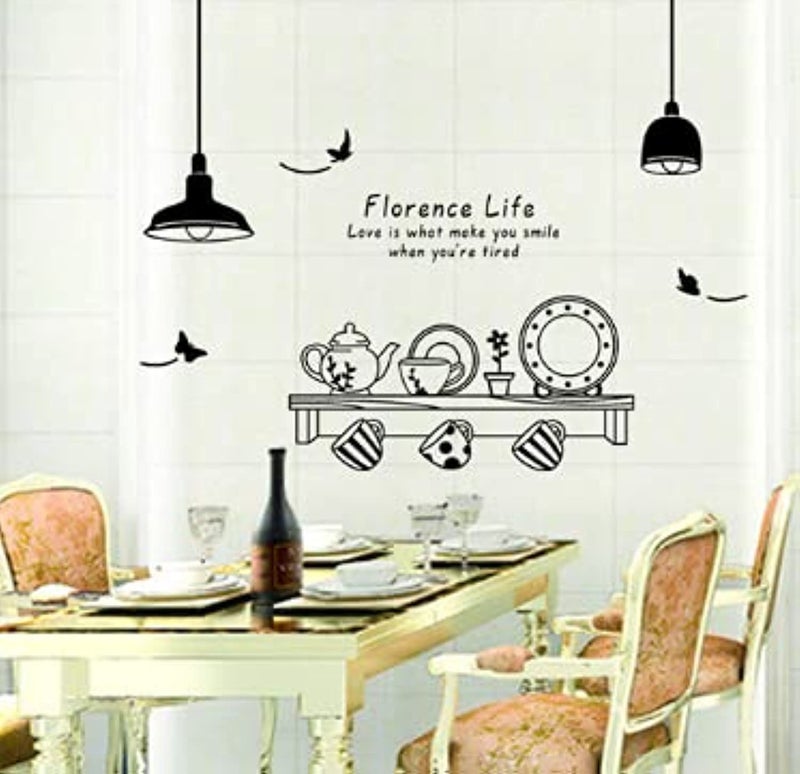 Generic Kitchen Wall sticker Tableware vinyl Wall decal Stickers for Kitchen Home Decor - Image 2