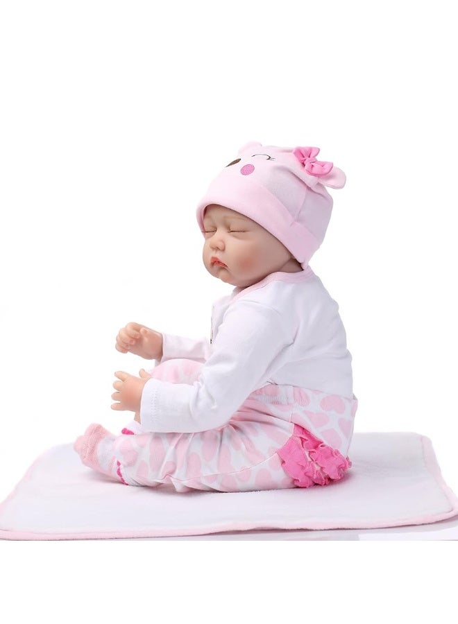 Pedolltree Reborn Dolls Baby Clothes Pink Outfits for 20"- 22" Reborn Doll Girl Baby Clothing Sets - Image 2