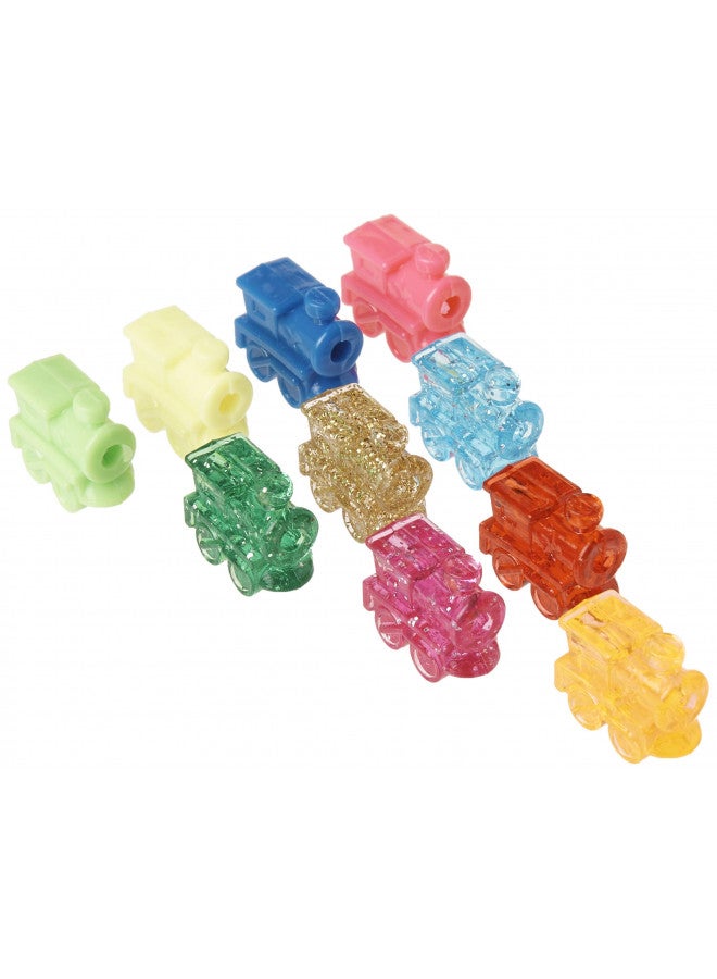 إكسسوار علامة القطار بألوان متنوعة دومينو، مجموعة من 10