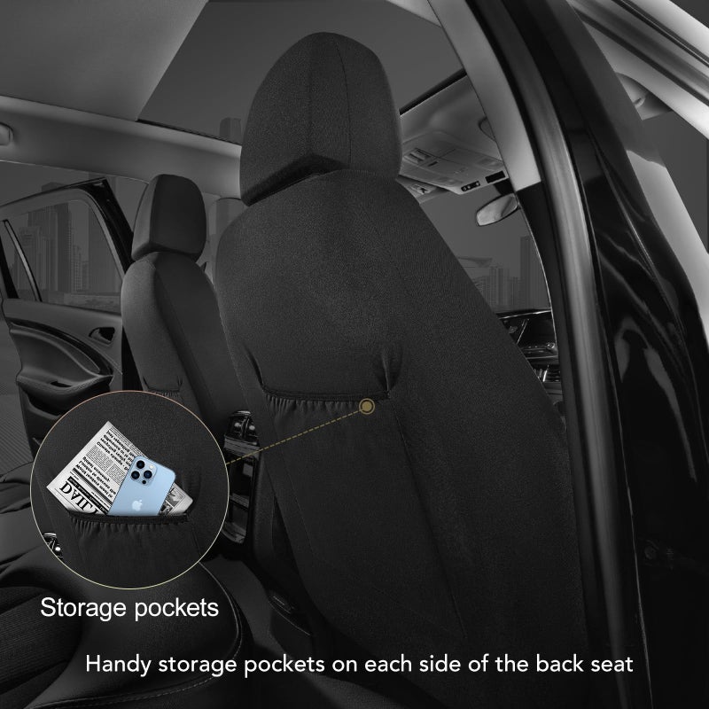 Road Comforts Car Seat Cover, Leather Seat Covers, Automotive High Back Front Car Seat Covers, Airbag Compatible, Universal Fit for Most Cars (Beige) - Image 3