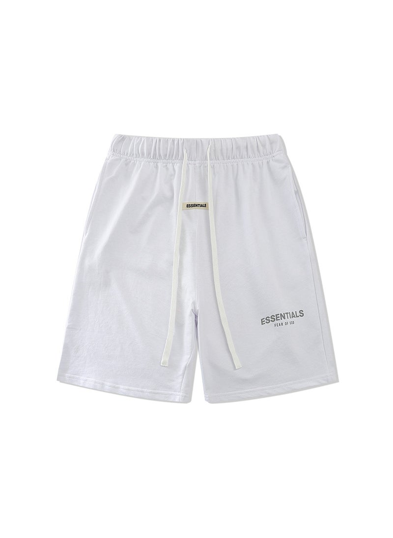 Generic - Unisex FOG Essentials Heavyweight Cotton Tee 21106 white shorts - Image 1