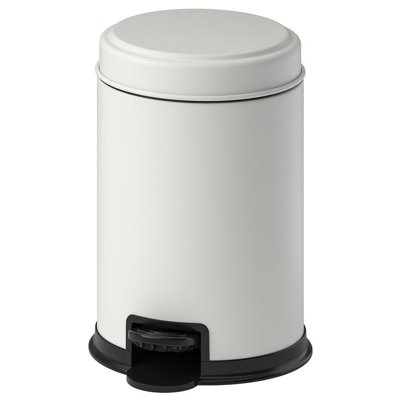 Baitique Waste Bin with Soft-Close Lid, White, 3 L - Image 1