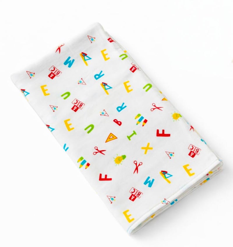 HANUSH 100% Muslin Cotton Baby Towel (Toddler) – Double Layer Soft Newborn Kids Bath Wrap | Breathable | Organic Muslin Bath Towel for Infants & Babies (Kids Bath Towel 3 to 9 Years) | Unisex - Image 1